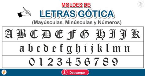 Moldes De Letras G Ticas Archivo Para Imprimir Pdf