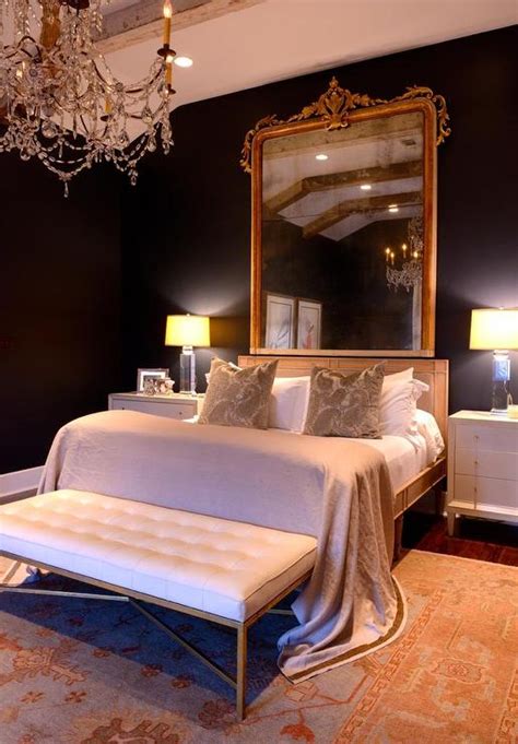 Black and gold bathroom that inspires you, save it to an ideabook or contact the pro who made them happen to see what kind of design ideas they have for your home. Gold Baroque Mirror Over Bed - French - Bedroom