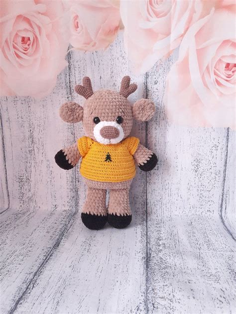 Stuffed Deer Crochet deer Plush deer Puffy deer Amigurumi deer | Etsy | Crochet deer, Handmade 