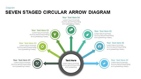 8 Step Circular Arrow Diagram Template For Powerpoint And Keynote