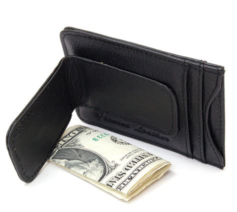 We researched the best options for you, including bifold wallets, card case wallets, and more. Mens Leather Money Clip Slim Front Pocket Wallet Magnetic ID Credit Card Holder | eBay