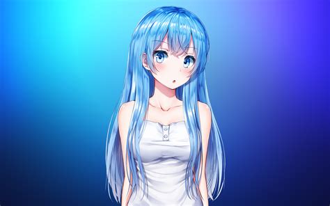 Anime Girl Blue Art Id 121464