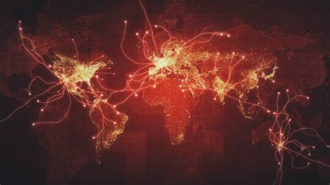 Red Global Map Network Rollback 4k By Rodionova Videohive