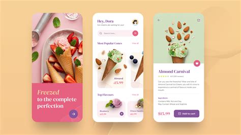 Freezed Ice Cream App Concept On Behance