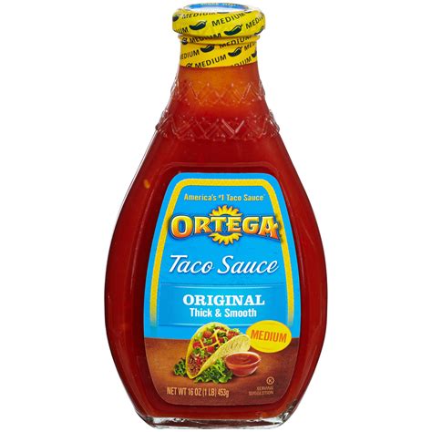 ortega® original medium taco sauce 16 oz glass bottle