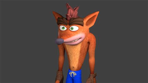 crash bandicoot pbr rigged 3d turbosquid 1726117