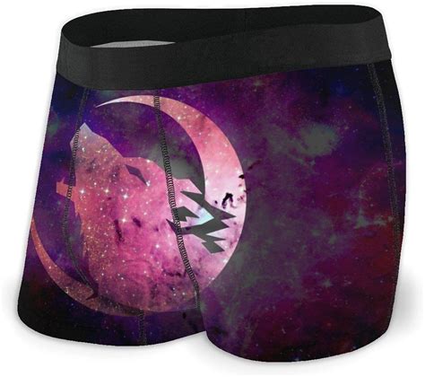 Wolf Space Moon Wolves In Starry Night Sky Man Soft Short Leg Boxer
