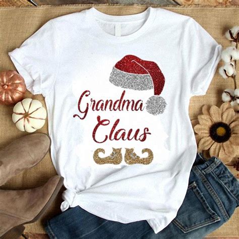 Grandma Claus Christmas Shirt Hoodie Sweater Longsleeve T Shirt