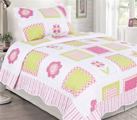 Sapphire Home 2pc Twin Size Bedspread Quilt Set Bedding For Kids Teens