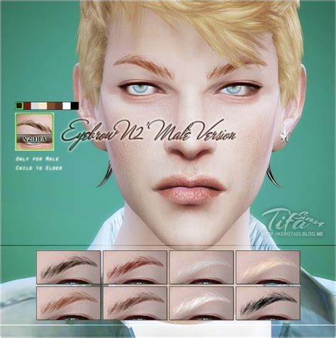Eyebrows N2 Male Version At Tifa Sims Via Sims 4 Updates Check More At