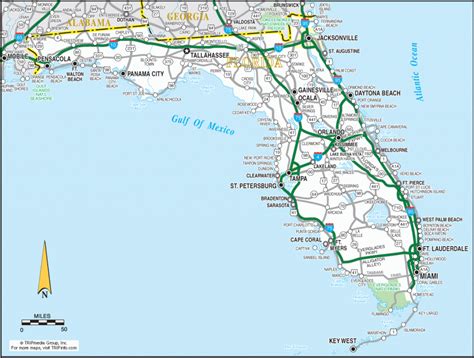 Florida Panhandle Map With Cities And Travel Information Download