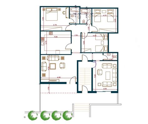 3 Bhk House Layout Plan Autocad Drawing Dwg File Cadb Vrogue Co