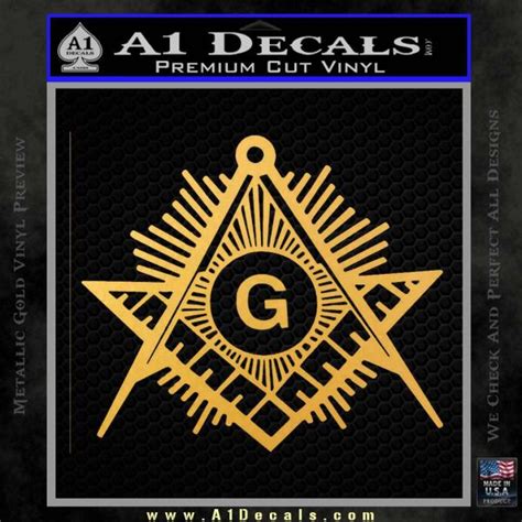 Freemason Masonic G Decal Sticker A1 Decals