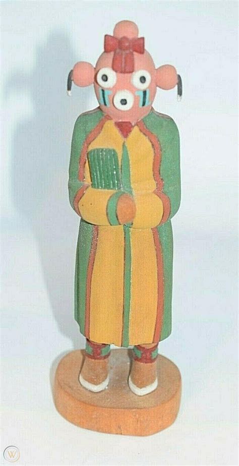 fine hopi indian carved mudhead kachina cottonwood doll statue native american 2997380623