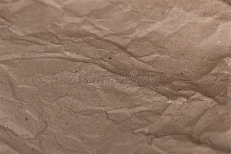 Texture Of Crumpled Craft Paper Stock Image Image Of Rough Page