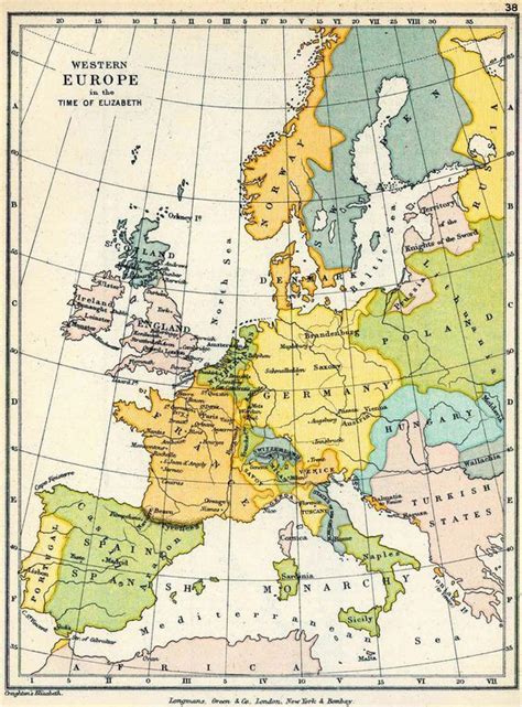 Weatern Europe Map Map Of Western Europe In The Time Of Elizabeth