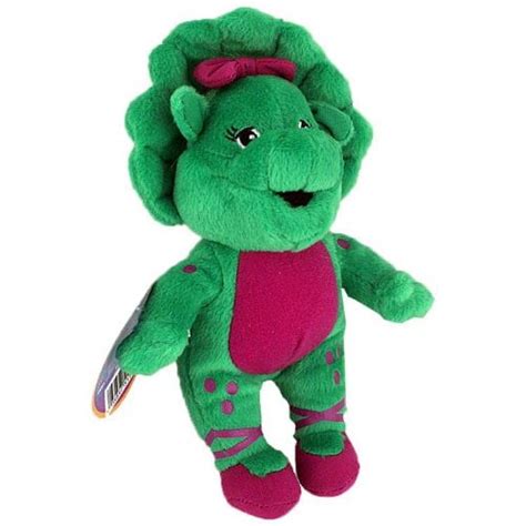 Barney Buddies Baby Bop Green Pink Plush Dinosaur Figure