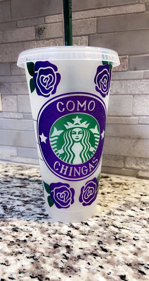 Personalized Starbucks Reusable Cold Drink Cup Como Chingas And Etsy In
