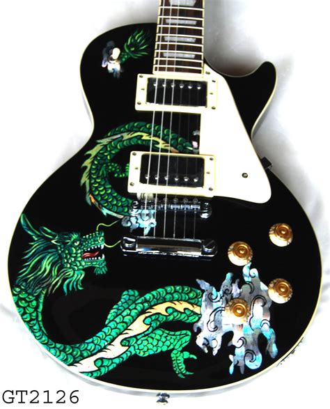 Dragon Inlay Cool Guitar Custom Guitars Guitar Art