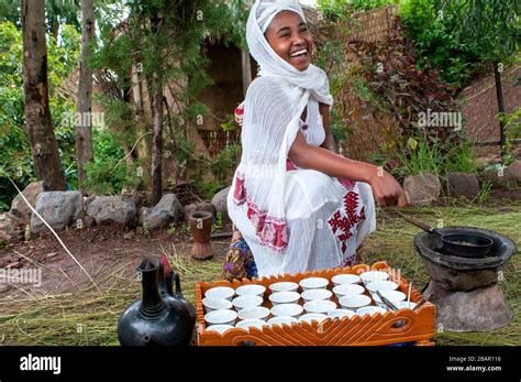 Ethiopian Coffee Ceremony In Lalibela Amhara Region Northern Ethiopia