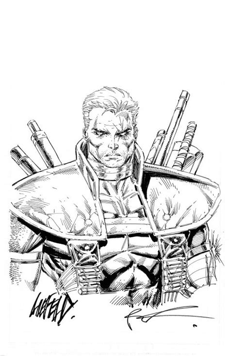Cable Sketch By Rob Liefeld Comic Art Rob Liefeld Marvel Comic