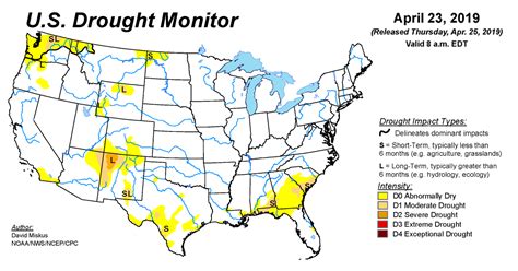 Us Drought Monitor Update For April 23 2019 National Centers For