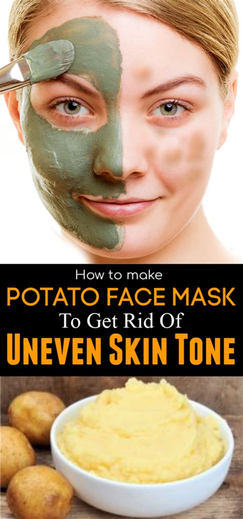 How To Make Homemade Potato Face Mask For Uneven Skin Tone Skin