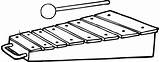 Xylophone Coloring Pages Sketch Drawing Easy Instruments Marimba Getdrawings Paintingvalley Musical sketch template
