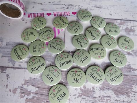 Custom Name Badges We Hand Make 25mm Button Badges In The