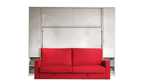 Large choix de tissu , couleur et de mélange possible. HORIZON - Armoire lit escamotable horizontale avec canapé ...