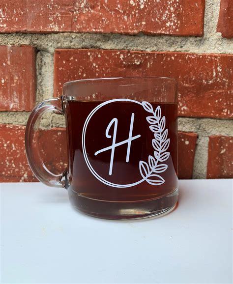 Personalized Clear Glass Coffee Mug Etsy