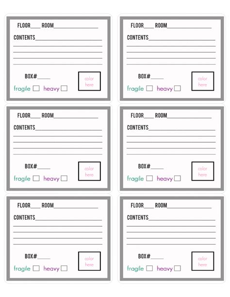 If you have a habit of misplacing files and not finding them at the proper moment you are in luck. moving box labels template sample of inventory tag template | Moving box labels, Moving day ...
