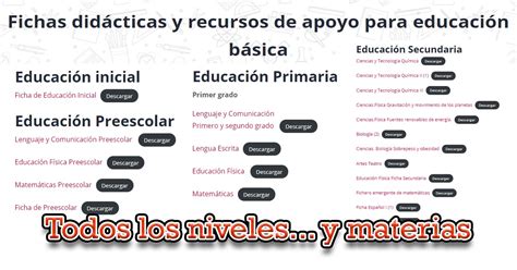 Fichas Didácticas Y Recursos De Apoyo Para Educación Básica