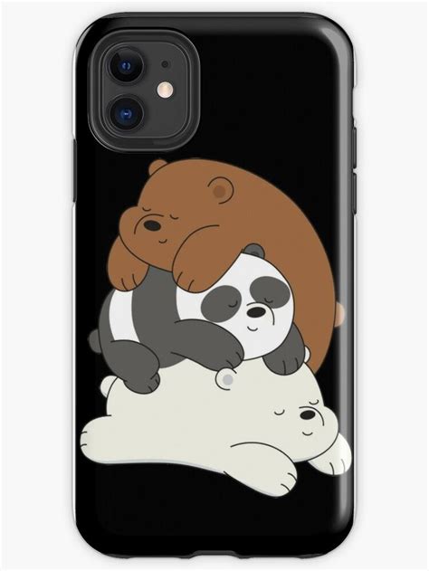 We Bare Bears Iphone Case And Cover By Plushism Redbubble Kawaii