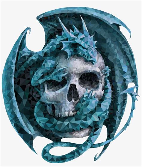 Cool Dragons Day Of The Dead Skull Fantasy Dragon Transparent Png