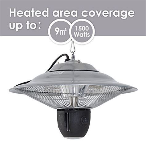 Outsunny W Patio Heater Outdoor Ceiling Mounted Aluminium Halogen