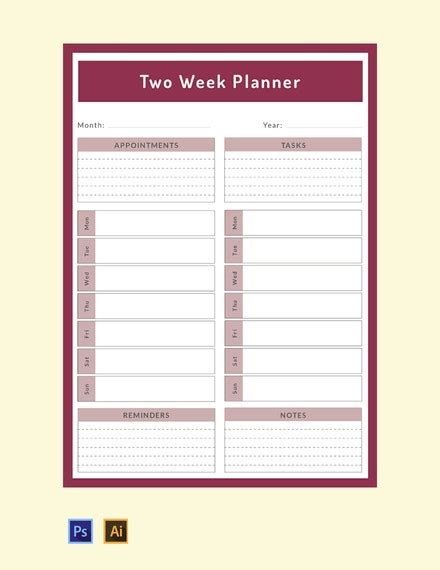 16 Weekly Planner Templates Free And Premium Templates