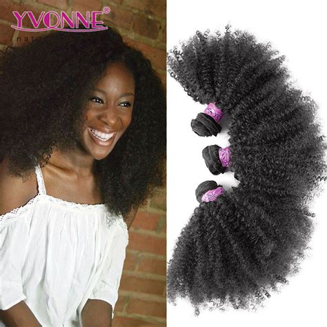 Double Drawn Remy Virgin 4c Afro Kinky Curly Human Hair Weave Buy