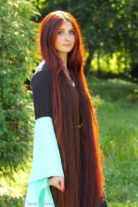 Pin By Boolah Cat On I Want Knee Length Hair Yes Its True Long Hair Styles Long Red