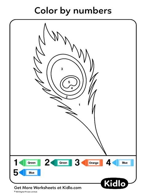 Color By Numbers Coloring Pages Worksheet 33 Kidlo Com - Riset