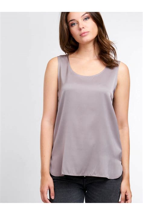 Repeat Womens Repeat 600002 Silk Tank Top In Blue Or Grey Woman From
