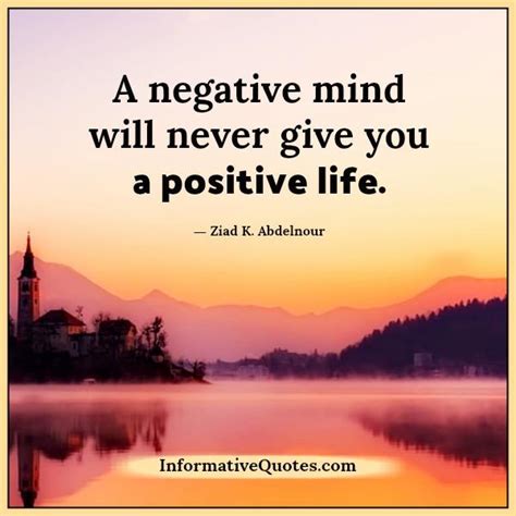 Having A Negative Mind In Life Informative Quotes
