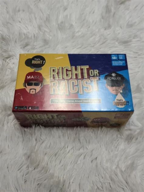 Right Or Racist Adult Party Game Hilarious Adult Drinking Game New Gag T 22 95 Picclick