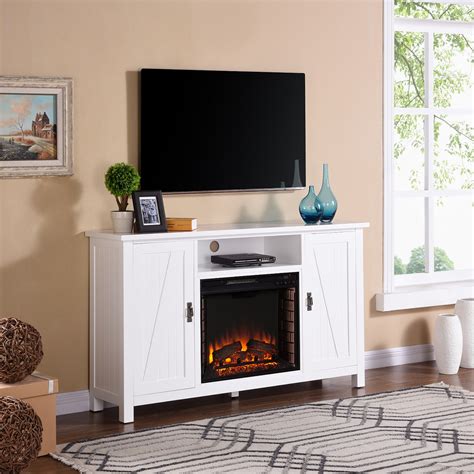 How to choose the best electric fireplace insert? 58" Adderly Farmhouse Style Electric Fireplace TV Stand - White