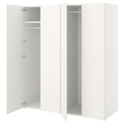 Platsa Wardrobe With 4 Doors Whitefonnes White 160x57x181 Cm Ikea
