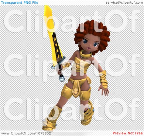 Clipart 3d Black Knight Girl Holding A Sword 2 Royalty Free Cgi