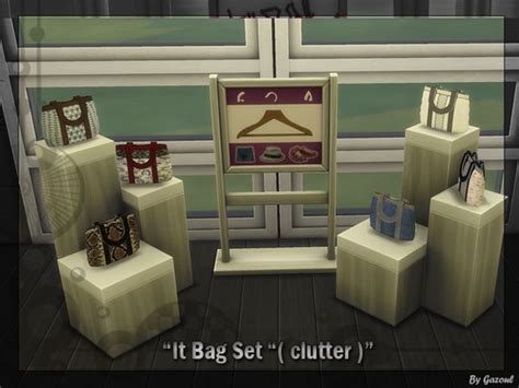 Gazouls It Bag Set Clutter Salable Sims 4 Sims 4 Bedroom Sims