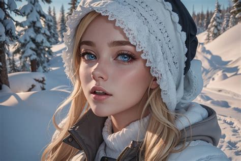 Blonde Girl Model 3d Babe In Winter By Xrebelyellx On Deviantart