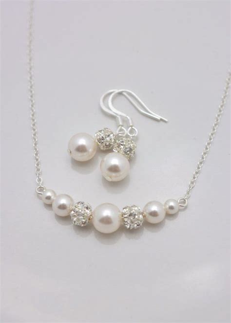 Bridesmaid Pearls Bridesmaid Jewelry Sets Wedding Jewelry Sets