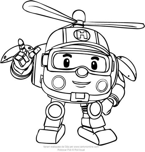 Robocar poli coloring pages is a collection of awesome coloring pictures from the south korean cartoon of the same name about rescue robots. Helly from Robocar Poli coloring pages